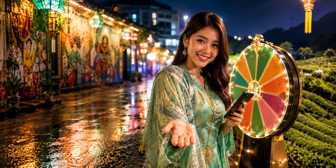 Permainan roulette sempena Hari Raya di Pulau Pinang dengan suasana meriah